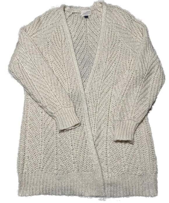 Universal Thread Sweaters - Universal Thread Women's Open Stitch Open Front Cozy Cardigan Sweater in Cream